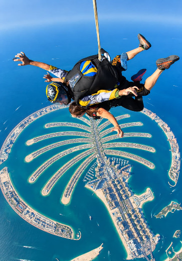 Skydive over The Palm + Photos and Video