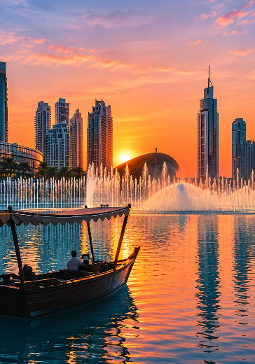 The Dubai Fountain Show & Lake Ride The Dubai Fountain Show & Lake Ride